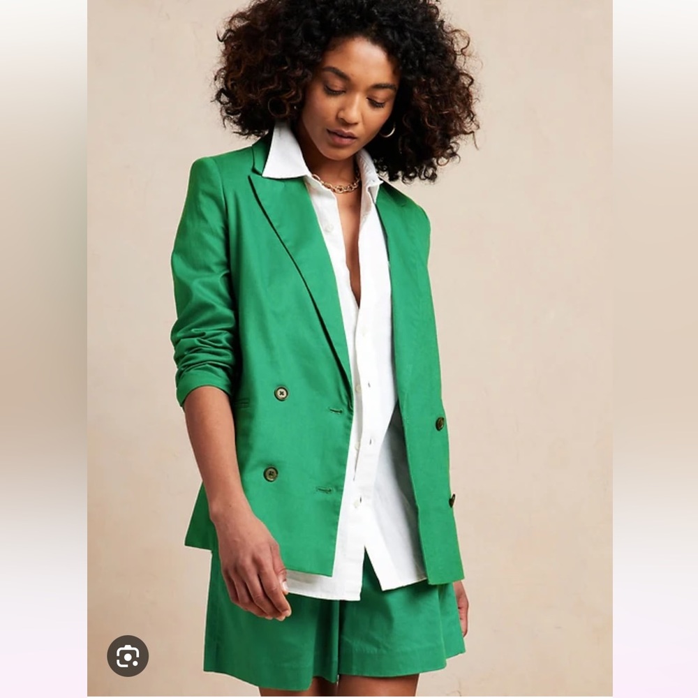 Banana Republic Green Linen Blend Short Suit
